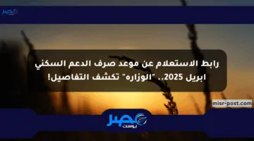 رابط الاستعلام عن موعد صرف الدعم السكني أبريل 2025.. “الوزارة” تكشف التفاصيل!